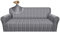 Granbest Luxuriöser dicker Samt-Sofabezug, 3-Sitzer, super dehnbar, Couchbezug für 3-Kissen, Couch, skifreundlicher Möbelschutz für Haustiere und Kinder (3-Sitzer, Dunkelgrau)