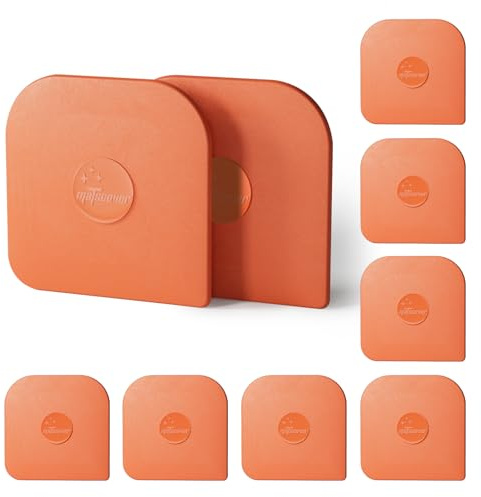 Pan Scraper, 10 Pcs Pot & Dish Scraper Plastic, Sturdy Scraper Kitchen Tool, Orange