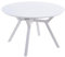 NORYKHOME Mesa Comedor Redonda Extensible EBRO, Salón, Cocina, Estilo Indutrial, Blanco y Patas metálicas Blanco, Extensible de 120cm a 160cm