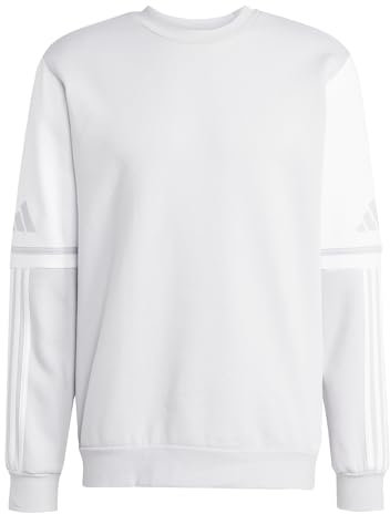 adidas Homme SQUADRA25 Sweat Crew, Team Light Grey/White, M