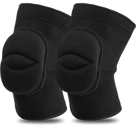 Genérico 1 Par Rodilleras Voleibol, Rodilleras Baile, Rodilleras Suaves Transpirables, Rodilleras Elásticas Antideslizantes para Danza, fútbol, Voleibol, Baloncesto, Yoga (Large)