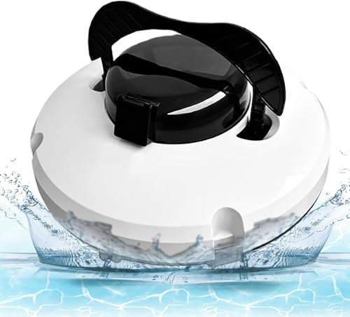 Dfdieratve Robot Aspirapolvere per Piscina Senza Fili, Durata Dell'Aspirapolvere Fino a 120 Minuti, per Piscine Interrate Fino a 1.000 Piedi Quadrati, Parcheggio Autonomo,110V