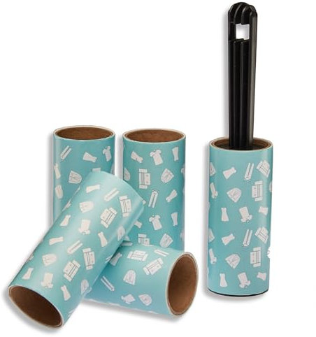 Smart-Planet Fusselrolle 5 Rollen 100 Blatt extra klebriger Fusselentferner für Staub, Schmutz und Haare, Tierhaarentfernen für Hundehaare Katzenhaare