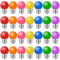 MZYOYO 28er Pack Bunte Glühbirnen E27 LED Birne 2W,Farbige Glühbirne E27 Außen,G45 LED Bunt für Lichterkette Party Weihnachten Deko,Rot Grün Blau Orange Gelb Rosa Violett,Kunststoff