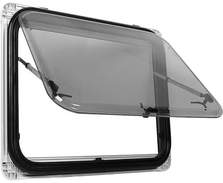 Ayztantine Ventanas para Caravanas Accesorios for vehículos recreativos Ventana corrediza de Esquinas Redondas de Doble Capa for Caravana, Remolque, RV, tracción y Empuje(800x500mm)