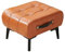 Tabouret Ottoman Repose-Pieds Repose-Pieds en Cuir pour Porte d'entrée de Chambre à Coucher, Orange
