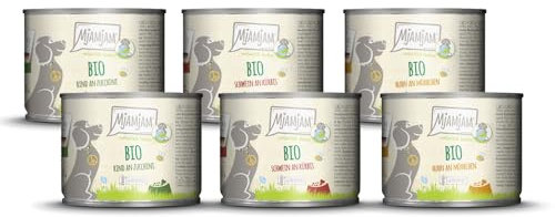 MjAMjAM - Premium Nassfutter für Hunde - natürlich lecker - Die Bio Box, 6er Pack (6 x 200g), getreidefrei