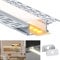 LASLUX LED Aluminium Profil 6 x 2m(12m) Aluminium Trockenbauprofil für LED Streifen bis 20 mm Breite mit milchweißer PC-Abdeckung und Zubehörset(SP44)