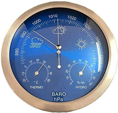 Traditionelles Barometer, Barometer-Thermometer, hochpräzises Barometer, 3-in-1-Temperatur, Luftfeuchtigkeit und Luftdruck, for Navigation, Luftfahrt, Bergsteigen, Landwirtschaft, Haushalt