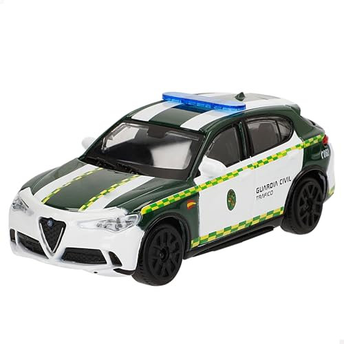Burago Auto Giocattolo Guardia Civile Traffico Alfa Romeo Giulia, Realizzato in metallo Die-Cast, Scala 1:43, Design realistico, Dettagli autentici, Giocattoli per bambini 3 anni e altro (78062)