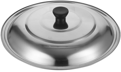 OFFSCH 11.61 Inch Stainless Steel Pan Lid with Heat-Resistant Handle Pot Cover for Frying Pans Woks and Stockpots Kitchen Cookware Accessory