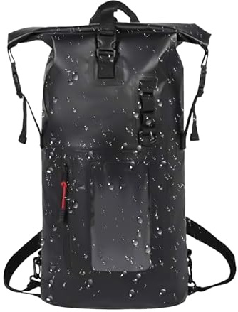 Générique Wasserdichter Rucksack mit Reißverschluss, schwimmende Tasche | Reise-Aufbewahrungstasche, 30 l, robuster wasserdichter Rucksack für Kajak, Boot, Camping, Schwimmen und Wasseraktivitäten im
