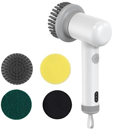 Electric Cleaning Brush - Handheld Power Brush Cleaning Scrubber,Cordless Machine with Replaceable Heads for Housewife Scrubbing Shower Room Kitchen Bathroom