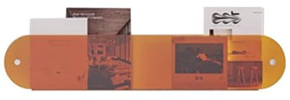 Étagères en acrylique, Étagère murale flottante, organisateur d'affichage(Orange,50cm/19.7in)
