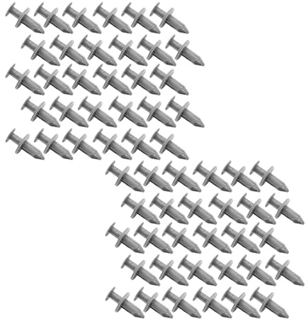 60 pack Longer Trim Panel Clips | Extended Push Fit Rivets for Carpet Lined Vans, Door Cards & Headliners | Universal 8mm Grey Fasteners for VW T5 T6, Transit, Vivaro