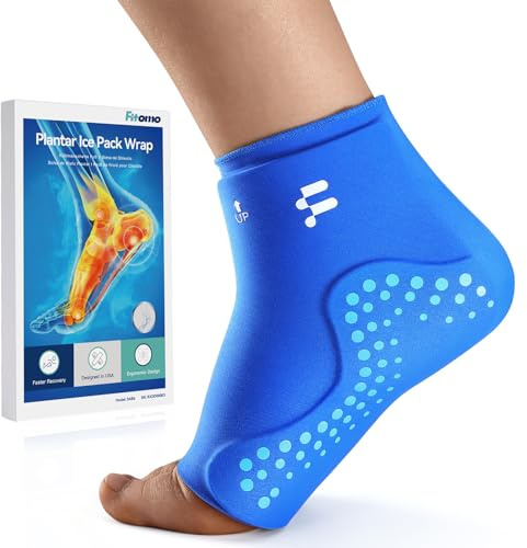 Fitomo Kühlmanschette Fuß Knöchel, Kältekompression bei Sportverletzungen | Verstärktes und verlängertes Gel, Ergonomisch Passform, Wiederverwendbar 30% länger Kälte- ＆ Wärmetherapie, Einfach anzulegen