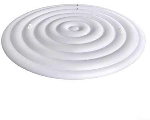 Feeshoppher Copertura gonfiabile regolabile per vasca da bagno, 128 cm, 158 cm, 180 cm, in PVC, per vasche idromassaggio rotonde, protezione per spa all'aperto, colore bianco nero (bianco con H)