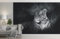 Wall Murals Online Ltd Animal Wallpaper Black and White Tiger Wall Mural for Bedroom Living Room Home & Office (14751945) (130gsm Budget Paper, XXL 300cm Wide x 240cm High)