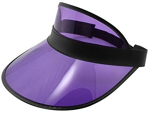 Freak Scene Retro Schildkappe - Sun Visor Cap - 80s Poker Visier Mütze - Farbe: lila-schwarz