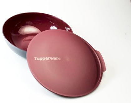 Tupperware Allegra 1,5 L rot merlot Deckelfarbe heller Schale Schüssel Servierschale