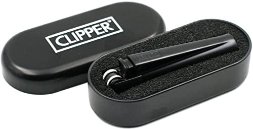 Clipper „Turbo Jet“ Feuerzeug aus Metall, Schwarz