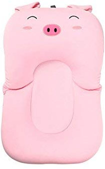 Coussin de bain flottant pour bébé Motif cochon rose Sans crochet