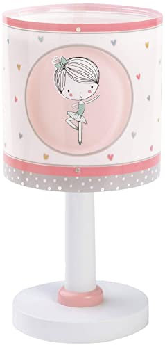Dalber Kinder Tischlampe Nachttischlampe Tänzer Rosa Sweet Dance Rose, 15 x 15 x 30 cm