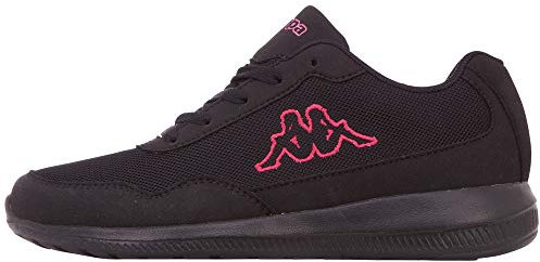 Kappa Damen Mädchen Sneaker Follow Black/pink, Schuhgröße:36 EU