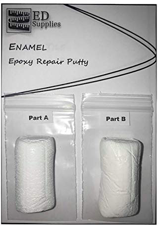 Enamel Baths, Sinks, Toilets & Shower Trays Epoxy Repair Putty – Repairs Leaks, Chips & Cracks. 38g (White)