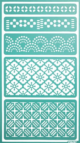 Pochoir adhésif repositionnable Bordure fantaisie