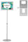DISPLAY SALES - Support d’information télescopique double face réglable en hauteur en DIN A3 |aluminium avec tôle d’acier lourde |Utilisation en format portrait et paysage
