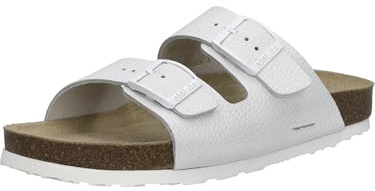 Josef Seibel Damen Sandaletten Hermine 01, Frauen Sandalen,Weite G (Normal),Sommersandalen,bequem,flach,Sommerschuhe,Weiss,42 EU