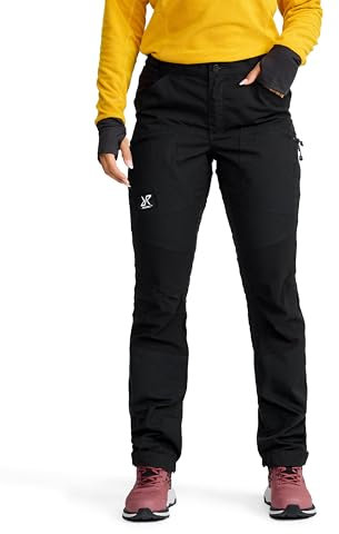 RevolutionRace Damen Nordwand Pro Pants, Hose zum Wandern und für viele Outdoor-Aktivitäten, Jet Black, XL