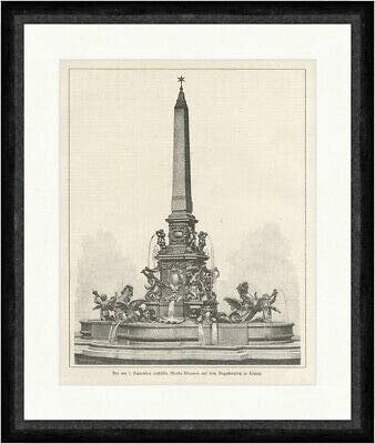 Kunstdruck The Mende Fountain, Leipzig Pillar Faksimile_E 16342