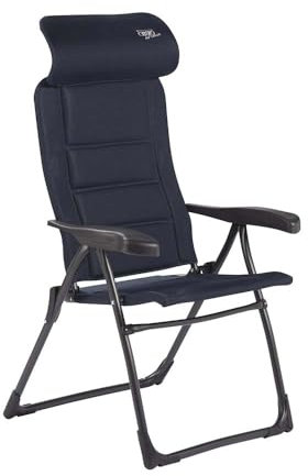 Crespo Campingstuhl Liege Stuhl AP215 AirDeluxe Compact Klappstuhl Faltstuhl Alu blau