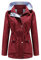 MODFUL Women Long Sleeve Rainproof Jacket Waterproof Windbreaker Hooded Lightweight Windproof Outdoor Coat(WineRed,XL)