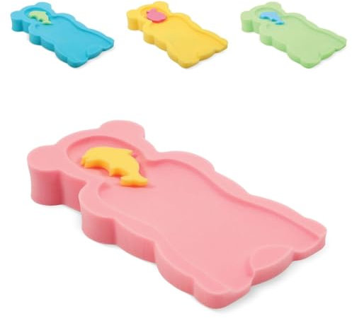 Lorelli Baby Badewanneneinlage Maxi, Schwamm, PU-Schaum, verschiedene Motive, Farbe:rosa