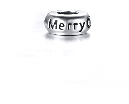 Charm Anhänger,S925 Silber Zubehör Streuperlen Weihnachten Positionierungsperlen Kinderschmuck Silberperlen Armbandperlen Kinder Kleine Lochperlen