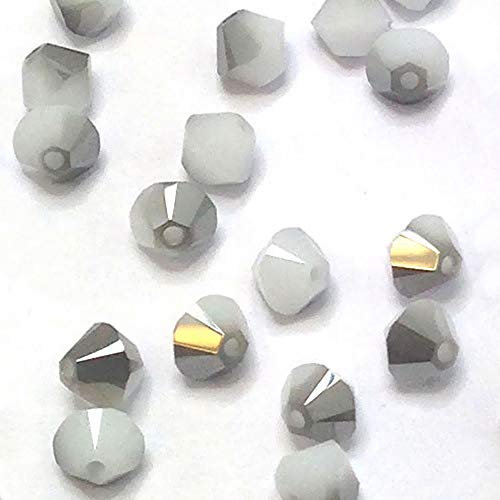 15 Swarovski-Kristalle 4 mm 5301-5328 281 S Weiß Alabaster Satin