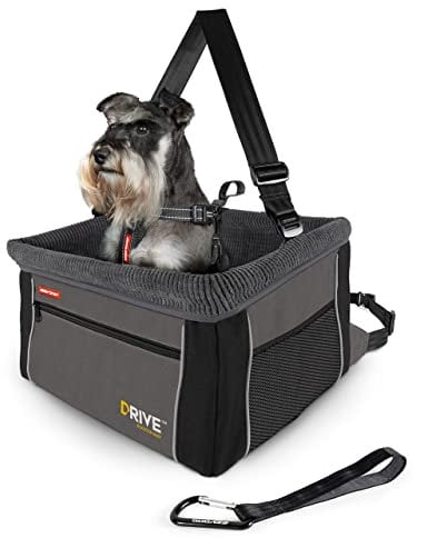 EzyDog Drive Booster Hundesitz Auto & Sitzerhöhung - Verstärkter Autositz für Kleine und Mittlere Hunde - Hochwertiger und wasserdichter Hundeautositz für den Rücksitz im Autos
