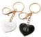 ARFUKA 2 Stück Schlüsselanhänger Herz Mr Mrs Anhänger Autoschlüsselanhänger Taschenanhänger Keychain Schlüsselbund für Valentinstag Geburtstag Weihnachten Feiertag
