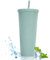 Gobelet clouté avec couvercle et paille, tasse de voyage en plastique à double paroi pour glace, café, boissons, eau, slush ou smoothies, tasse à café glacé clouté