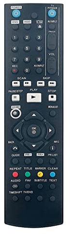 AULCMEET AKB72373701 Replacement Remote Control Compatible with LG Blu-Ray HDD DVD Player HR925T RHT499H HR929T RHT497H RHT498H
