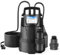 Acquaer Bomba automática de sumidero de 1/2 HP, bomba de agua sumergible de 2450GPH con adaptador de válvula de retención de manguera de jardín de 3/4 pulgadas y cable de 19 pies, bomba de