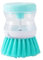 MY HOMIE Plastic Cleaner Kitchen Sink Brushes, set of 3-Scrubbing Brush with Soap Dispenser, Palm Scouring Pads Scrubber, Dishmatic Pot Washing Up Sink Scourers Pressing Cleaning Dishwashing