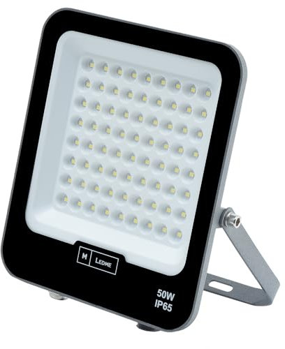 M Ledme - Foco Proyector Led Napoli Plus 50W, 6.000 lumen, IP65 Regulable, Color Luz neutra (4000k), Iluminación exterior, De uso para jardín, patios, parking, hotel, naves etc. LM6808