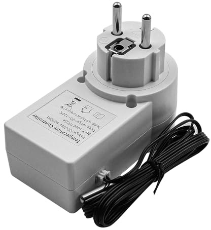 CENPEK Digitaler Temperaturregler, Temperaturschalter, Steckdosen, Heizungsthermostat mit Sensor für Gewächshaus-Farm-Temperaturregler