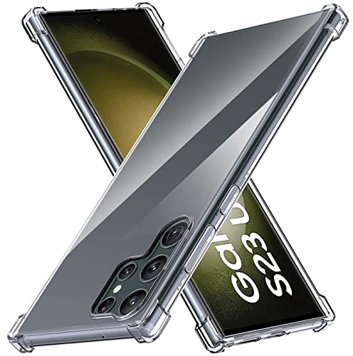 CoolGadget Transparente Hülle für Samsung Galaxy S23 Ultra Stoßfest