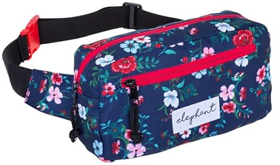 Hüfttasche Bauchtasche Sport Elephant Travel Waist Bag 13021 Blue Flower | Gürteltasche Outdoor Damen Herren Hip Bag fanny pack large Urban Pouch Sport Crossbag Camping Blau Blume