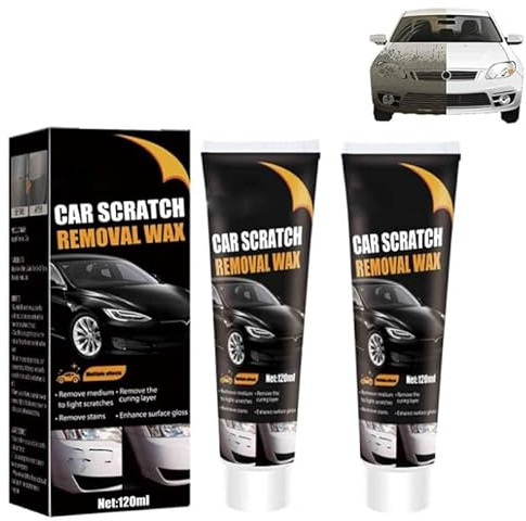 2 articleCire pour des Voitures Car RemoverRéparez Facilement efface Rayure Voiture polish anti Carrosserie Profonde Efficace Plastique liquide Réparation Rayures noire Produit Polissage Crème